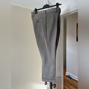 cropped pleated trousers